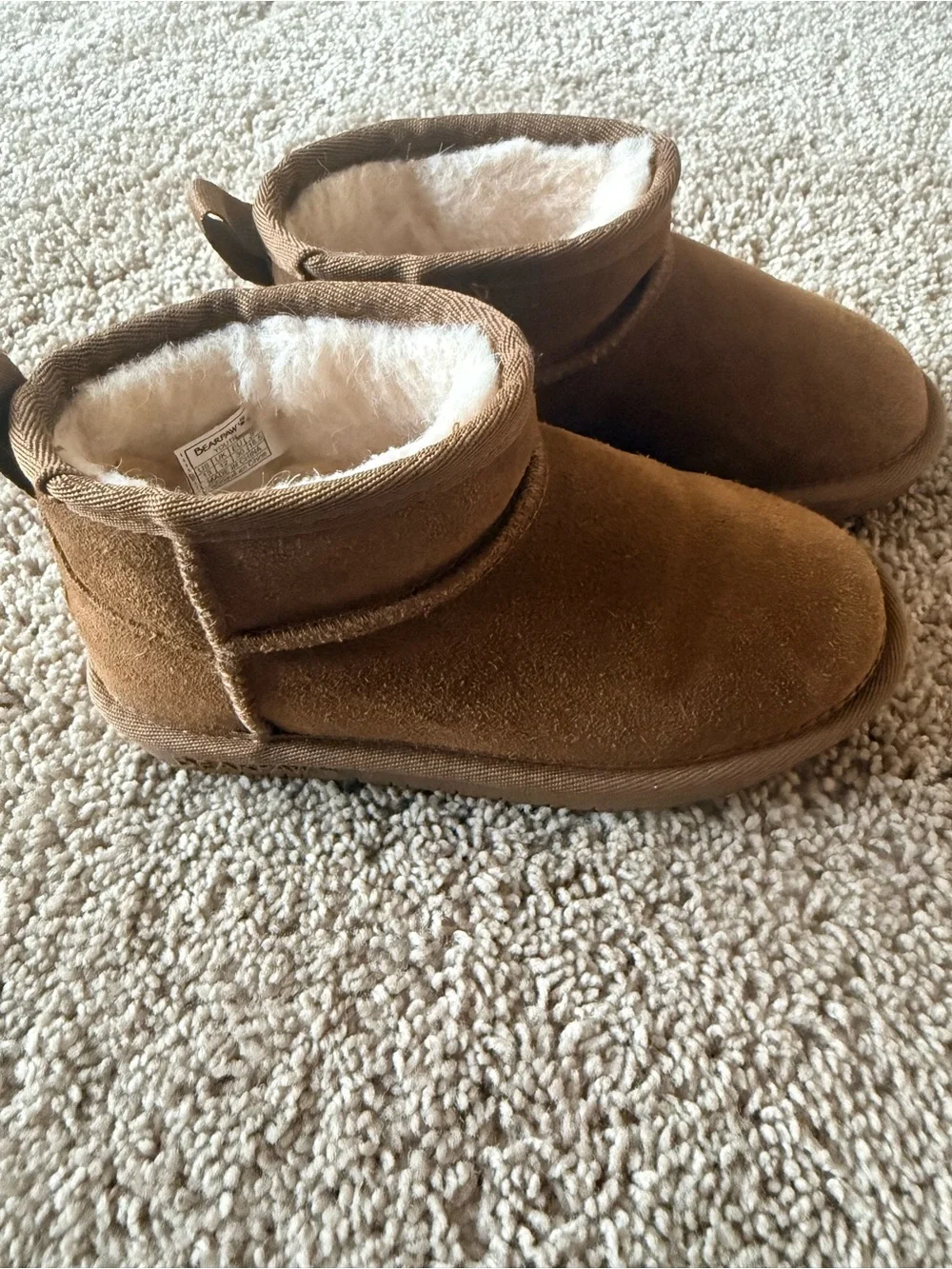 Bearpaw Chestnut Suede Shearling Booties